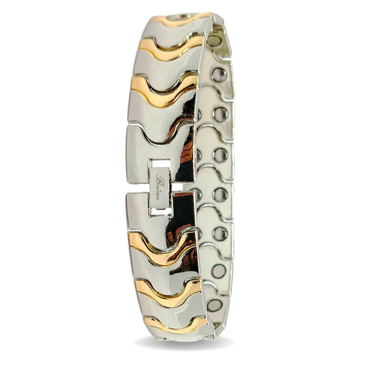 Titanium Stainless Steel Bio Mangetic Bracelet Maintain Bp With 22 Magnets Stylish Bracelet Design For Men