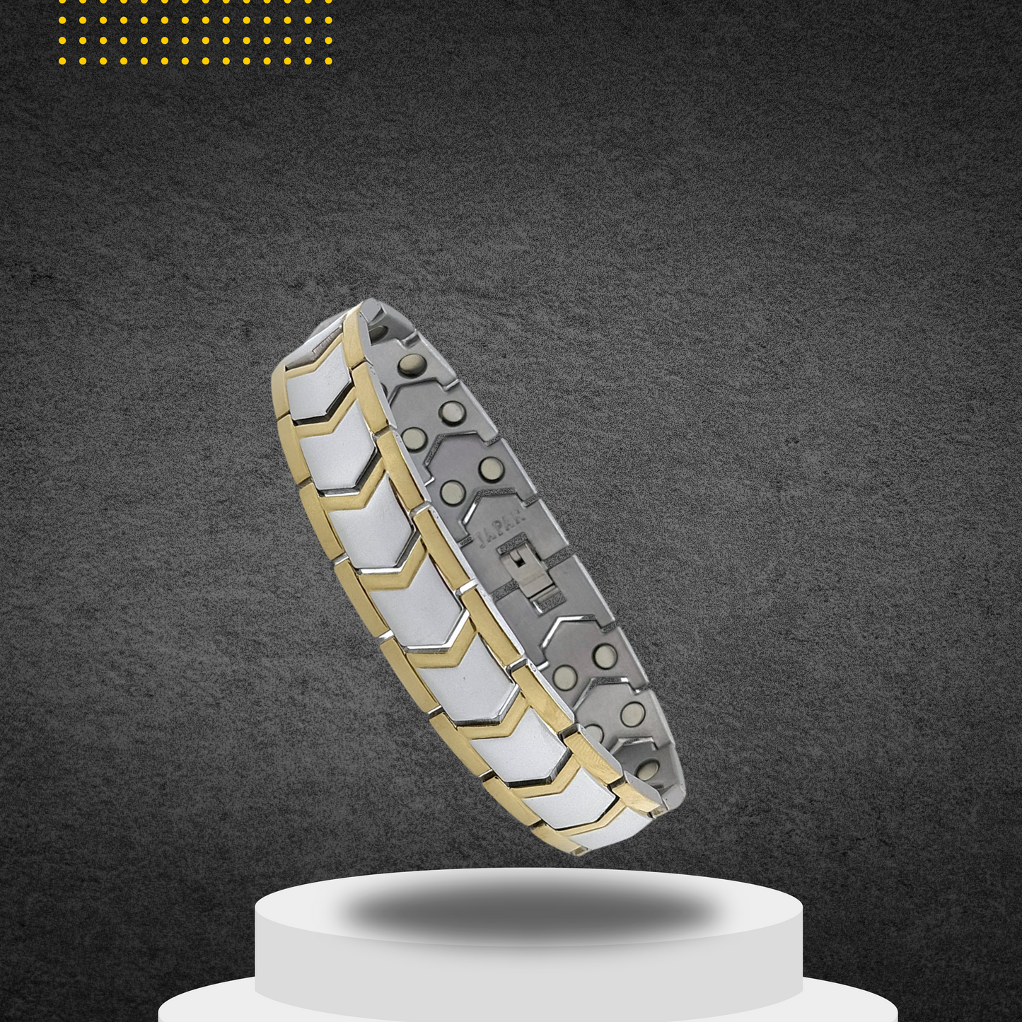 Stylish Titanium Bracelet For Bp Maintain With 22 Power Magnets Trendy Daily Wear Bio Mangetic Bracelet For Men