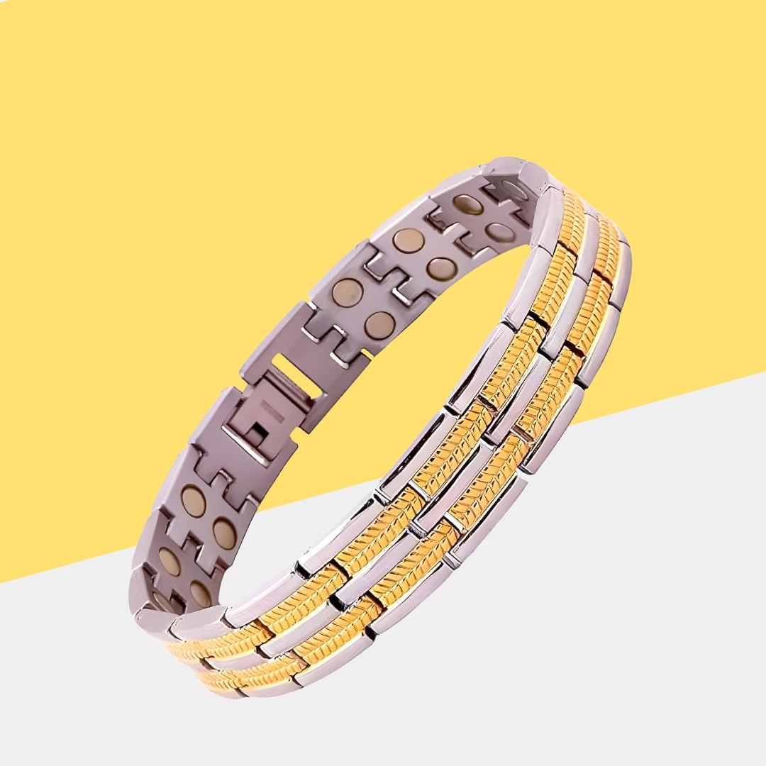 Bio Magnetic Titanium Btacelet 22 Magnets Fit Backside Stylish Design Bp Bracelet For Men Stainless Steel Material
