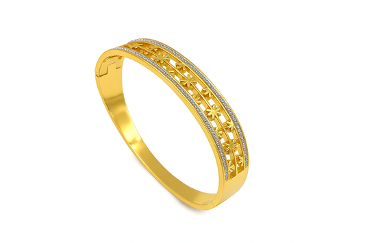 Women Anti Tarnish Bangle Latest Stylish Golden Polish