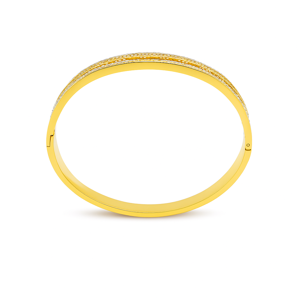 Women Anti Tarnish Bangle Latest Stylish Golden Polish