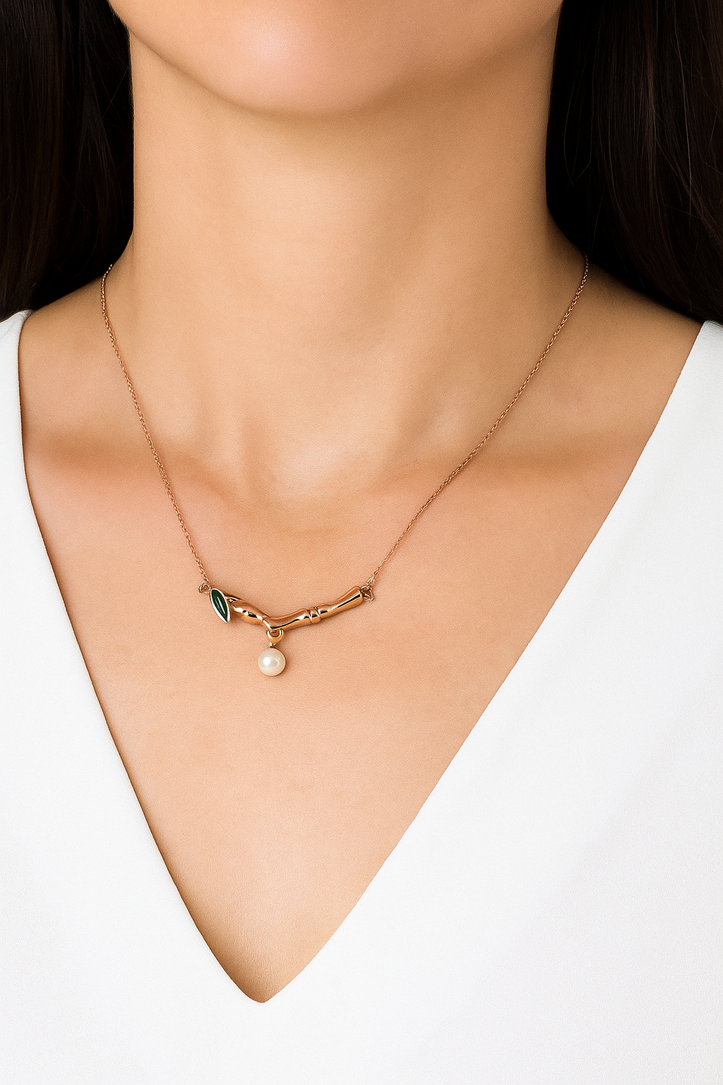 Stylish Rosegold Anti Tarnish Waterproof Daily Wear Necklace For Girls&Women Best Gift For Birthday