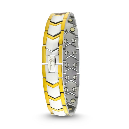Stylish Titanium Bracelet For Bp Maintain With 22 Power Magnets Trendy Daily Wear Bio Mangetic Bracelet For Men