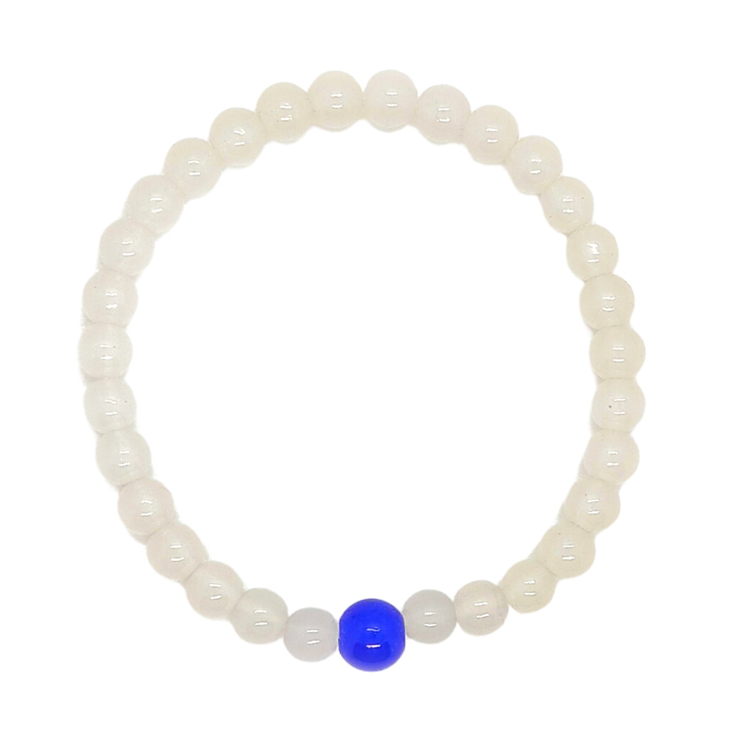 Bracotive White Beads Bracelet For Unisex