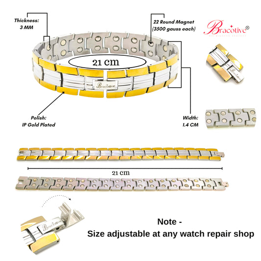 Titanium Bio Magnetic Bracelet For Men Stainless Steel Bracelet Maintain Blood Circulation In Body