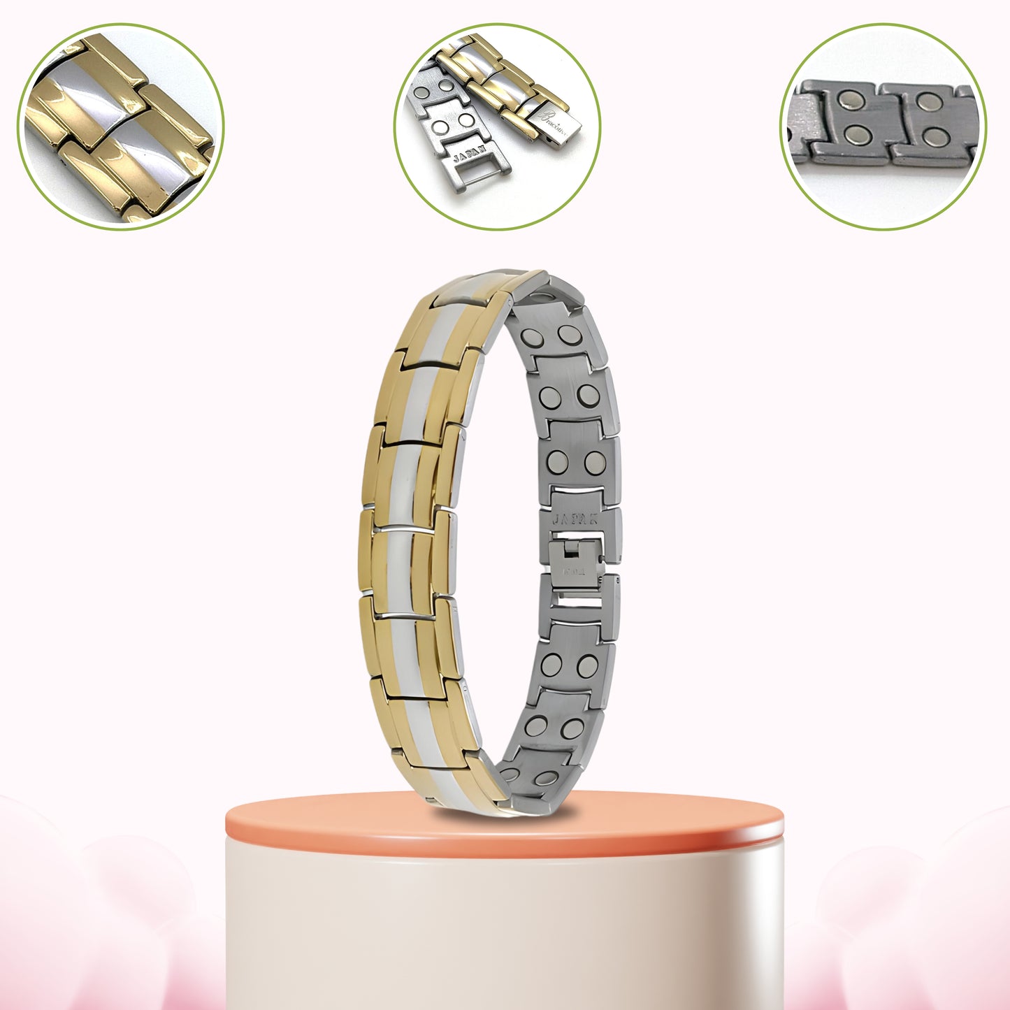 Magnetic Bracelet For Men Bp Maintain Titanium Stainless Steel Bracelet For Bio Magnetic Bracelet