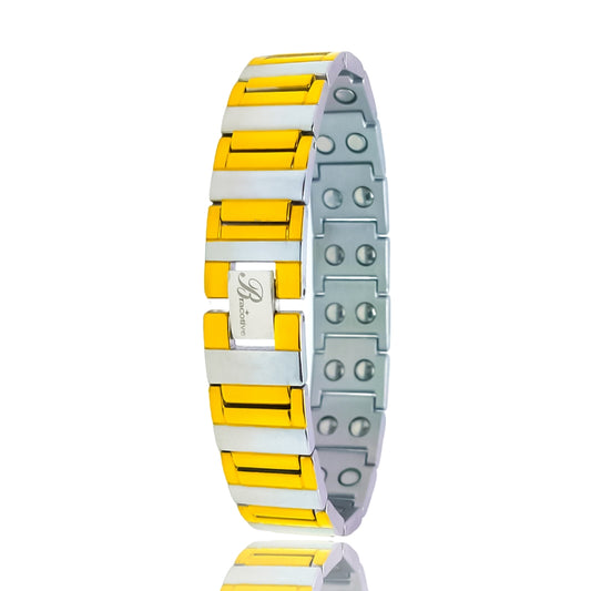Bio Magnetic Bracelet Titanium Material 22 Magnets Backside Foldover Locking System Best Gift For Man
