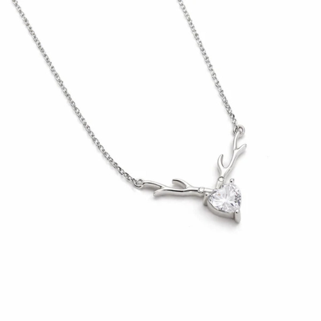 Anti Tarnish Silver Deer Pendant Chain For Women Just Rs.499/-