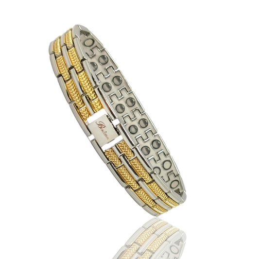 Bio Magnetic Titanium Btacelet 22 Magnets Fit Backside Stylish Design Bp Bracelet For Men Stainless Steel Material