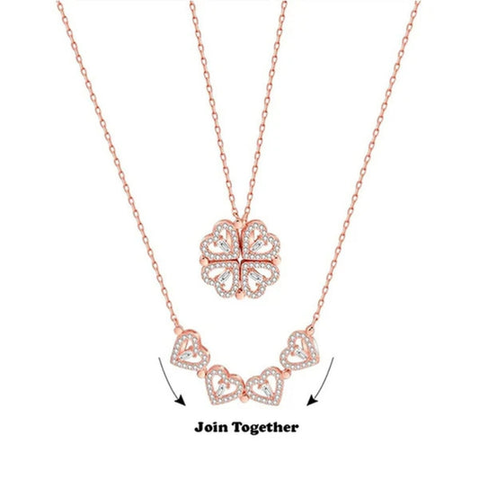 Four Open Heart Rosegold Chain For Women Just Rs.499/-