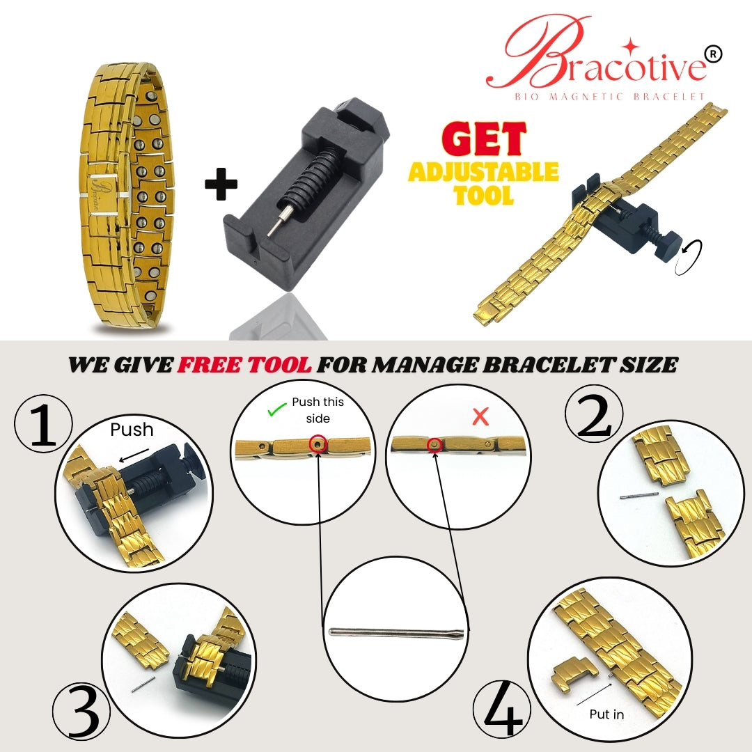 Golden Titanium Bracelet For Men Just Rs.999/-