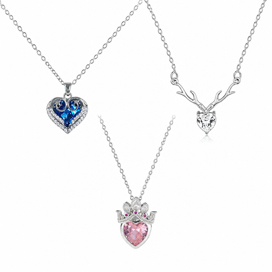 Combo Silver Anti Tarnish Chain Pendant For Women Just Rs.999/-