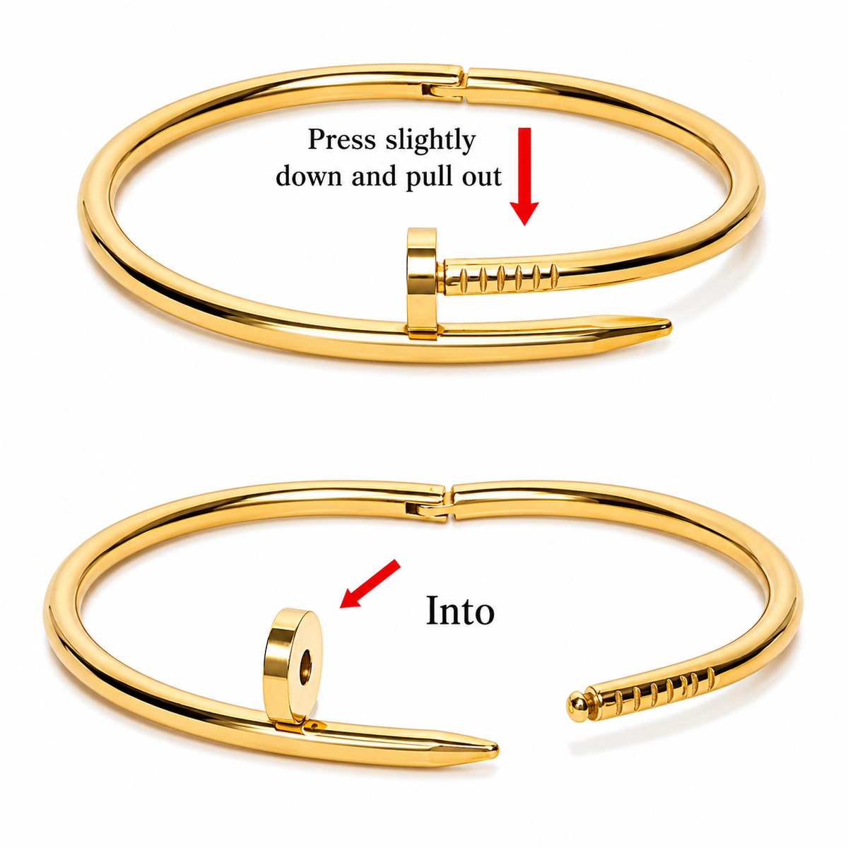 Gold Nail Bangle For Women Just Rs.399/-