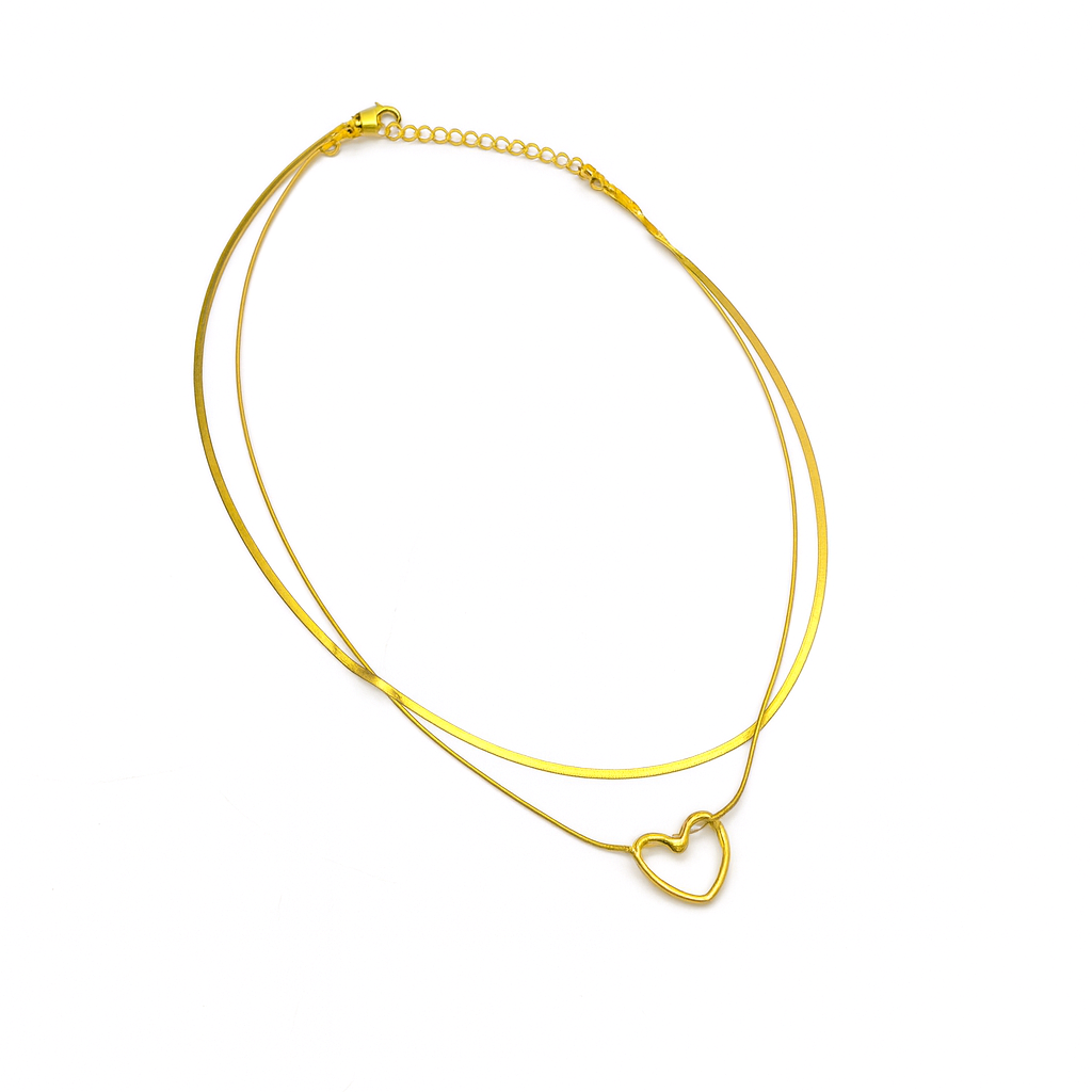 Double Chain Heart Pendant For Women Just Rs.399/-