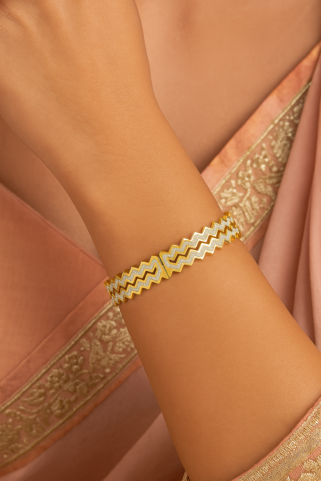 New Diamond Bangle Latest Trending Design For Women & Girls Pack of 2 Different Design (Copy)