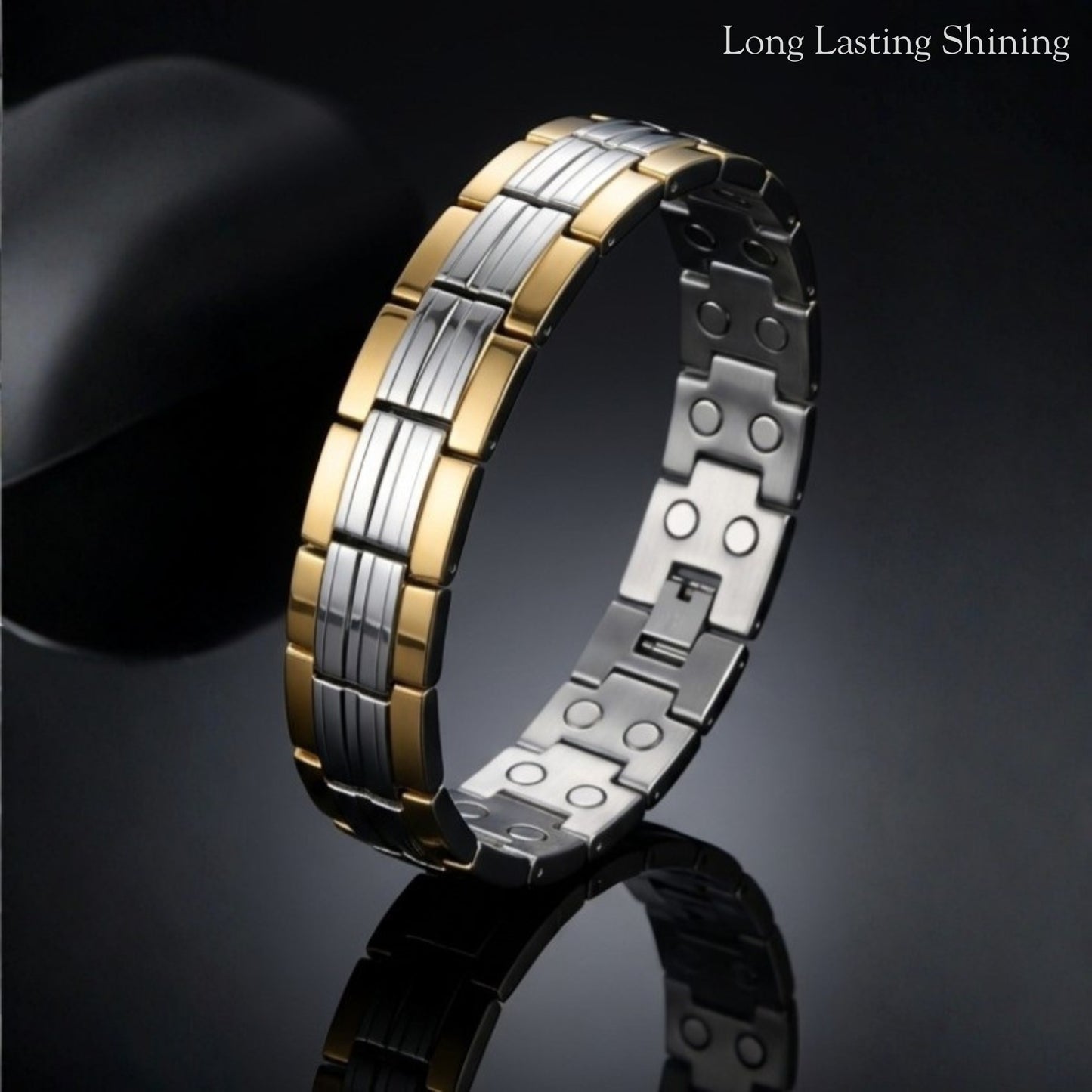 Premium Silver-Gold Magnetic Bracelet Just Rs.999/-