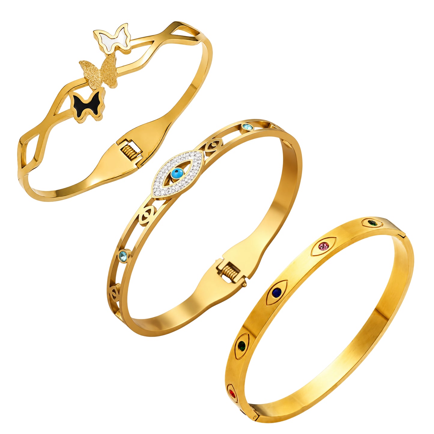 Gold Plated Combo Bangle For Women