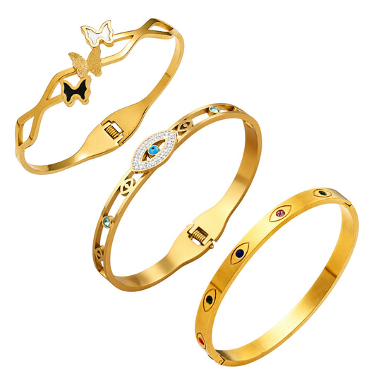 Gold Plated Combo Bangle For Women