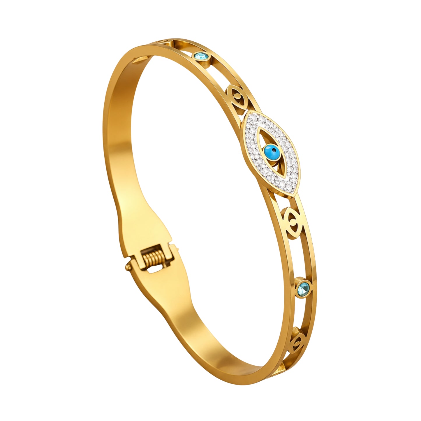 Blue Evil Eye Golden Bangle For Women Just Rs.399/-