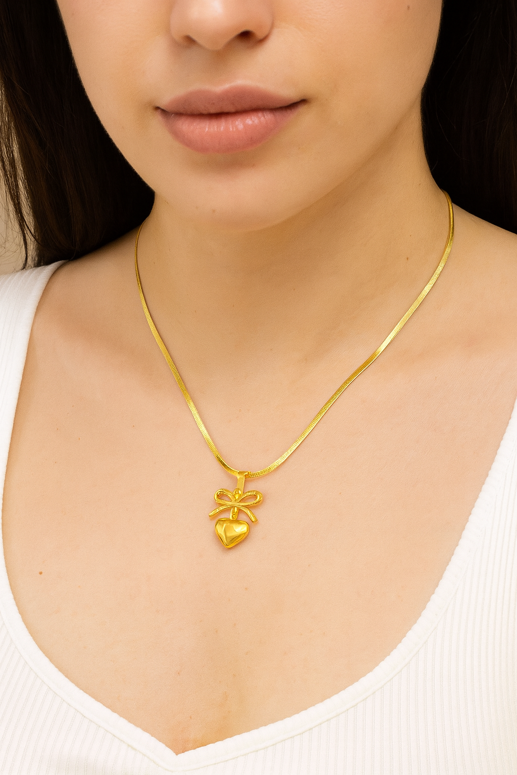 Combo Gold Pendant Chain For Women / Anti Tarnish / Waterproof Jewelry